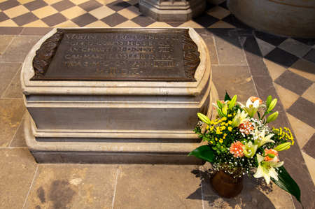 Wittenberg / Germany - February 26, 2017: Martin Luther grave in All Saints Church (Castle Church, Schlosskirche) in Wittenberg, Saxony-Anhalt, Germanyのeditorial素材
