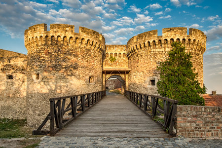 Belgrade / Serbia - October 6, 2018: Zindan Gate of the Historic Belgrade Fortress in Kalemegdan...