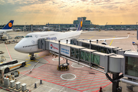 Frankfurt / Germany - September 26, 2017: Frankfurt Airport (Flughafen Frankfurt am Main), one of...