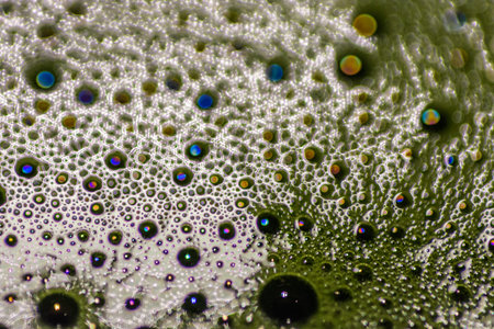 Macro closeup of a Japanese Matcha green tea served during traditional Japanese tea ceremony