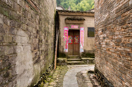 Yaoli, Jiangxi province / China - May 30, 2014: Old town Yaoli in rural Jiangxi province. It is a popular tourism site for its mountain scenery, old buildings and production of Chinese porcelain.のeditorial素材