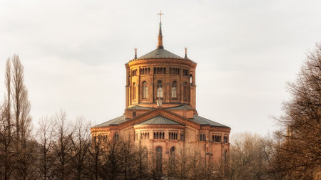 Berlin / Germany - February 19, 2017: The church of St. Thomas (Thomaskirche), Protestant church in the Kreuzberg district of Berlinのeditorial素材