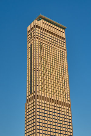 Osaka, Japan - September 29, 2017: Rinku Gate Tower Building skyscraper, the third tallest building in Japan, located in Rinku Town, Izumisano, Osaka, Japanのeditorial素材