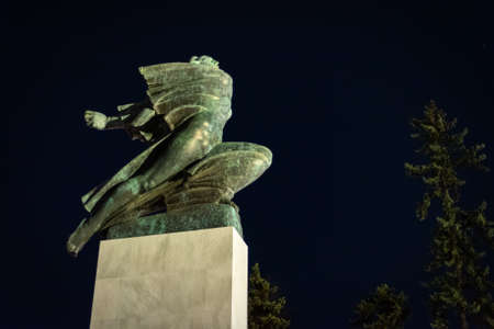 Belgrade, Serbia - March 25, 2021: Monument of Gratitude to France in Kalemegdan park on Belgrade Fortress, built in 1930, sign of gratitude for Serbia-France alliance in First World Warのeditorial素材