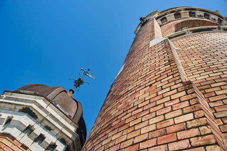 Old historic Gardos Millennium Tower in Zemun municipality of Belgrade, capital of Serbiaのeditorial素材