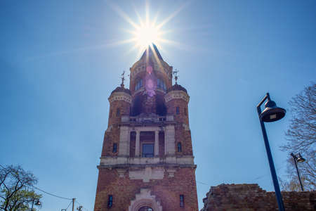 Old historic Gardos Millennium Tower in Zemun municipality of Belgrade, capital of Serbiaのeditorial素材