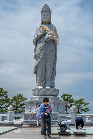 Naksansa Korean Buddhist temple complex in the Jogye order in Gangwon Province South Korea on 12 June 2022のeditorial素材