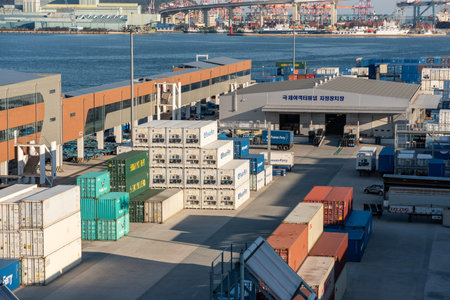 Port of Busan largest harbor in South Korea on 19 October 2022