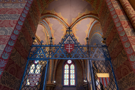 Interior of Matthias church in Buda Castle Budapest, Hungary on 30 April 2023のeditorial素材