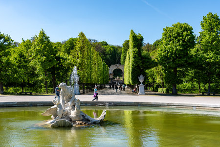 Schonbrunn Habsburg Palace and gardens in Vienna capital of Austria on 4 May 2023のeditorial素材