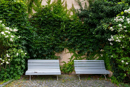 Vojanovy Sady public garden in Mala Strana district of Prague, capital of Czech Republic. One of the oldest gardens in Pragueの写真素材