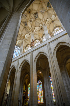 Interior of the Roman Catholic Church of Saint Barbara in Kutna Hora town in the Central Bohemian Region of the Czech Republic on 26 January 2025の写真素材