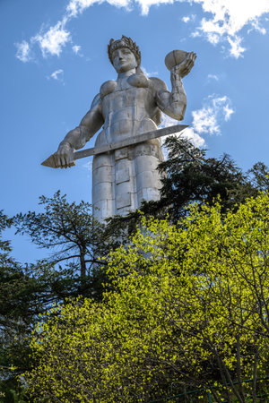 Kartlis Deda, Mother of Georgians monument on Sololaki hill in Tbilisi, capital of Georgia on 4 April 2025の写真素材