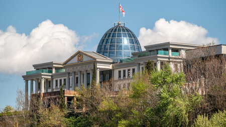 Ceremonial Palace of Georgia, Avlabari Presidential Residence and palace for state ceremonies in Tbilisi, Georgia on 1 April 2025の写真素材
