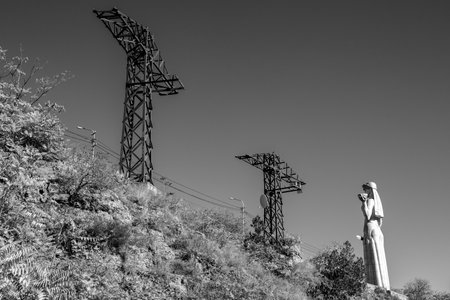 Kartlis Deda, Mother of Georgians monument on Sololaki hill in Tbilisi, capital of Georgia on 1 November 2025の写真素材