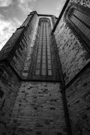 Gothic Church of the Mother of God before Tyn, popular tourist destination at the Old Town square in Prague, capital of Czech Republicの写真素材