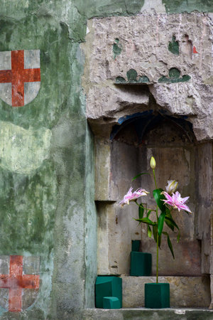 Interior details in the Church of Saint Bavo Grote Kerk, Reformed Protestant church located on the central market square Grote Markt in the city of Haarlem, Netherlands on 22 July 2025の写真素材