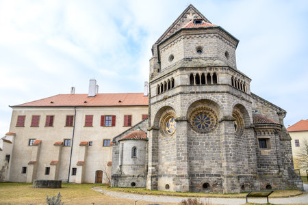 St. Procopius Basilica, UNESCO World Heritage Site in Trebic, Czech Republic on 8 February 2025の写真素材