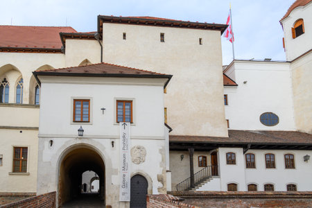 Spilberk Castle, historic fortress on a hilltop above downtown Brno, South Moravian region of the Czech Republic on 9 February 2025の写真素材