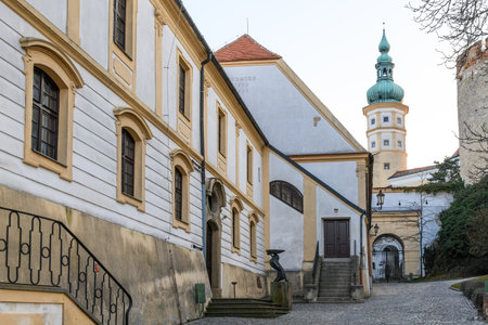 Mikulov Castle is a castle in the town of Mikulov in South Moravian Region of the Czech Republic, on 9 February 2025の写真素材