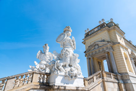 Schonbrunn Habsburg Palace and gardens in Vienna capital of Austria on 4 May 2023の写真素材