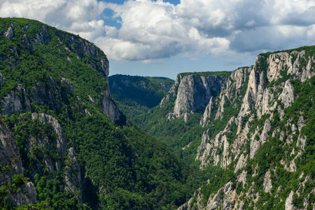 Scenic landscape of of Lazar Canyon (Lazarev kanjon), the deepest and longest canyon in eastern Serbia, near the city of Borの写真素材