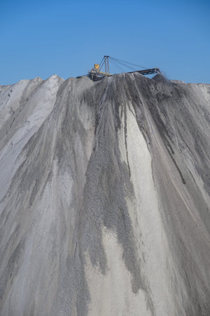 Heaps of tailings and mine dumps in Bor, Eastern Serbia, one of the largest copper mines in Europe