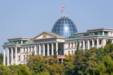 Ceremonial Palace of Georgia, Avlabari Presidential Residence and palace for state ceremonies in Tbilisi, Georgia on 9 October 2025の写真素材