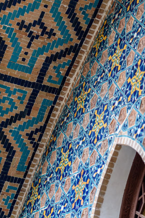 Architecture of thermal sulfur bathhouses in Abanotubani district in Old town of Tbilisi, capital of Georgiaの写真素材