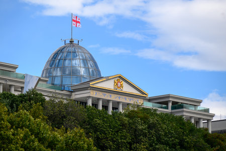 Ceremonial Palace of Georgia, Avlabari Presidential Residence and palace for state ceremonies in Tbilisi, Georgia on 20 September 2025の写真素材