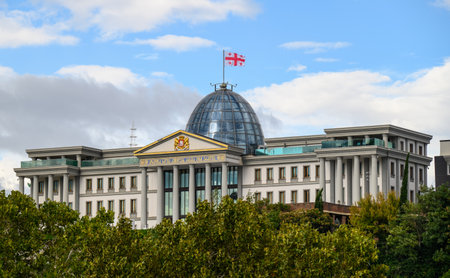 Ceremonial Palace of Georgia, Avlabari Presidential Residence and palace for state ceremonies in Tbilisi, Georgia on 20 September 2025の写真素材