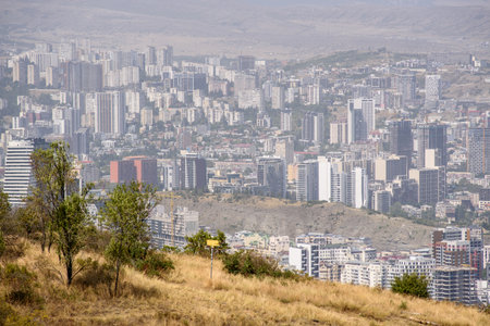 Aerial panoramic view from Mtatsminda Park on 2 September 2025の写真素材
