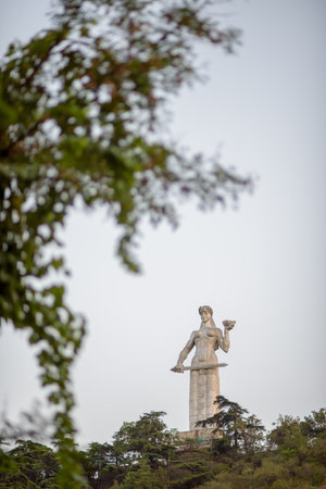 Kartlis Deda, Mother of Georgians monument on Sololaki hill in Tbilisi, capital of Georgia on 20 August 2025の写真素材