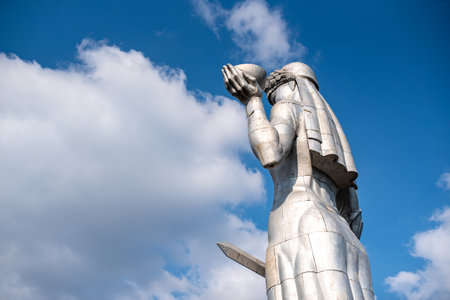 Kartlis Deda, Mother of Georgians monument on Sololaki hill in Tbilisi, capital of Georgia on 9 September 2025の写真素材