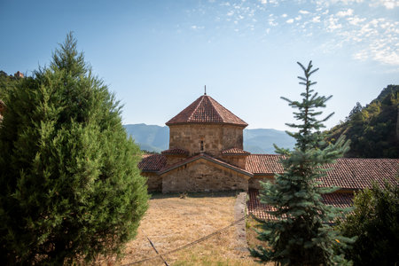 Shio-Mgvime Monastery, medieval monastic complex of Georgian Orthodox Church near the town of Mtskheta in Georgia on 31 August 2025の写真素材