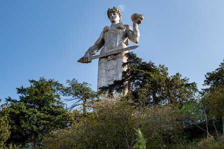 Kartlis Deda, Mother of Georgians monument on Sololaki hill in Tbilisi, capital of Georgia on 9 September 2025の写真素材