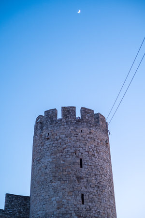 Remains of Historic Belgrade Fortress in Kalemegdan park in Belgrade, capital of Serbia on 5 May 2025の写真素材
