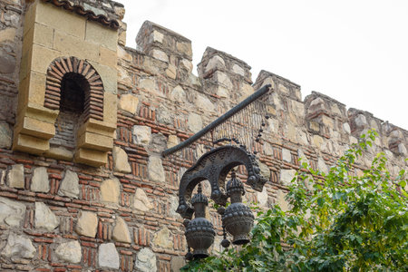 Remains of city wall and Old town district of Tbilisi, the capital of Georgia on 22 August 2025の写真素材