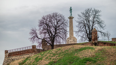 Historic Belgrade Fortress in Kalemegdan park in Belgrade, capital of Serbiaの写真素材