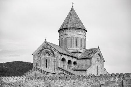 Svetitskhoveli Orthodox Christian cathedral and UNESCO World Heritage site in Mtskheta, Georgia, on 19 October 2024の写真素材
