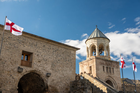 Svetitskhoveli Orthodox Christian cathedral and UNESCO World Heritage site in Mtskheta, Georgia, on...