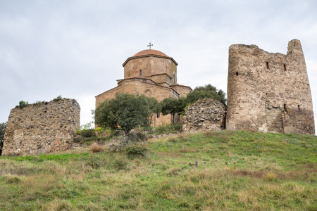 Jvari Monastery, Georgian Orthodox monastery and UNESCO World Heritage site near Tbilisi, Georgia on 19 October 2024の写真素材