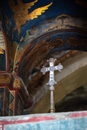 Svetitskhoveli Orthodox Christian cathedral and UNESCO World Heritage site in Mtskheta, Georgia, on 19 October 2024の写真素材