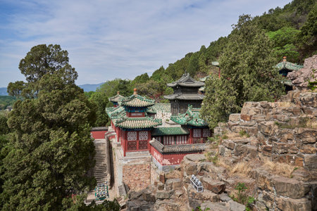 The Summer Palace, complex of imperial Chinese gardens and palaces in Beijing, China on 20 April 2024の写真素材