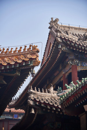 Yonghe Temple of Tibetan Buddhism in Dongcheng District in Beijing, China on 21 April 2024