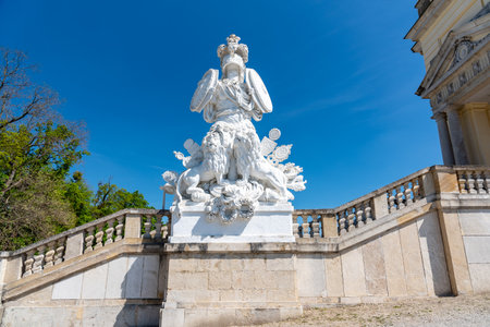 Schonbrunn Habsburg Palace and gardens in Vienna capital of Austria on 4 May 2023の写真素材