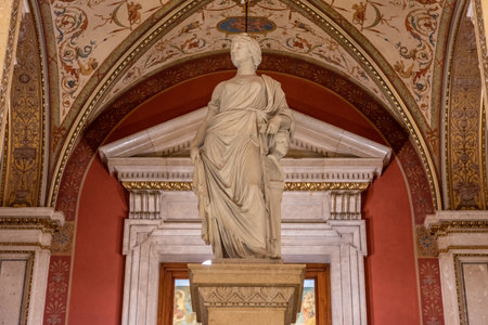 Interior of the Vienna State Opera house in Viena Austria on 5 May 2023の写真素材