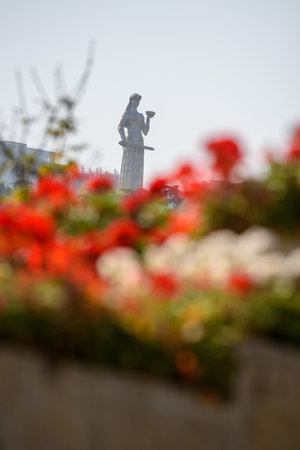 Kartlis Deda, Mother of Georgians monument on Sololaki hill in Tbilisi, capital of Georgia on 9 October 2025の写真素材