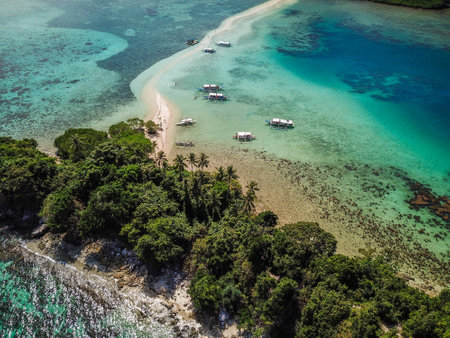 One of the most beautiful islands of the Philippines, Snake islandの写真素材