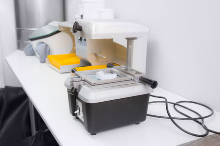 vacuum former for the manufacture of mouthguards in dentistry